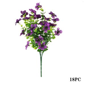 Dekorative Blumen, künstliche Hortensien, 18 Bündel, für den Außenbereich, Kunstkunststoff, Garten, Fenster, Box, Veranda, Seidennelken