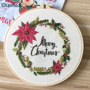 Китайские продукты Merry Christmas Flower Emelcodery Materials Материалы хлопковые ручные работы рукоделия для вышивки R230807 R230807