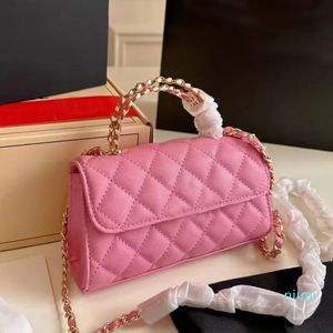 Женские мешки с поперечным телом дизайнерские сумочки Totes модные ручка Hollow Out Lamies Cross Body Pink Silver Mini Chain кошельки