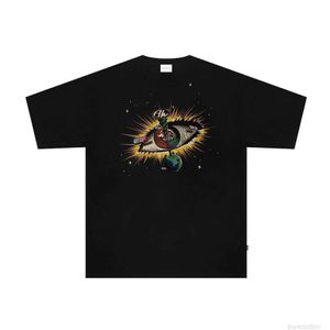 Projektant Fashion Clothing Tees Hip Hop Rock Tshirts Cotton American Earth Eye Hiphop Modna marka Wszechstronna krótkie rękawie luźne ins high street T-shirt męskie lato