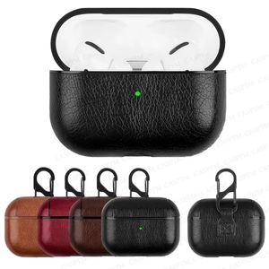 Роскошные корпусы для наушников для Airpods 3 -й генерал кожаных наушников Airpode Protector Cute Airpod2 Accessessy с помощью клавиатуры Airpods Pro 3 2 1 Корпус