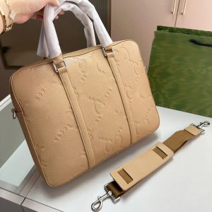 MENS BROSFACASS Designer Bag Womens Tygväska axelväskor Svart portfölj kohude läder handväska affärsförlösta väska