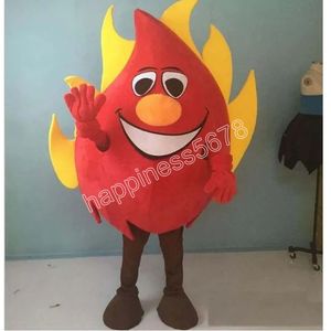 Adulto Cartoonred Big fire Mascot Costume Fancy Dress Abbigliamento per animali selvatici Halloween Xmas Parade Tute Tuta da esterno personalizzabile