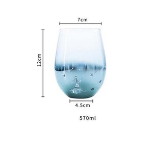 Wine Glasses Fancity Wishing Glass Cup Home Juice Milk Tea Ins Wind Transparent Nordic Coffee Breakfast Drop Delivery Garden Kitchen Dhcxa