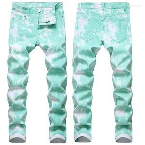 Jeans masculino Calça reta colorida Denim Moda Jovem Plus Size Masculino Clássico Design Longo Esticado