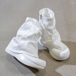 Sandalen Coole Stiefel Damen 2023 Matsuke Dicke Sohle Jeans Rohr Kurz Bequem Sommer Weiß Erhöhte Trend Damenschuhe
