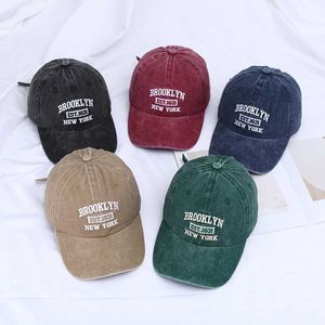 Brooklyn Embroidery Washed Spring Sun Men Baseball Hats Solid Caps For Women Autumn Outdoor Boy Girls Cap Fisherman Hat Snapback