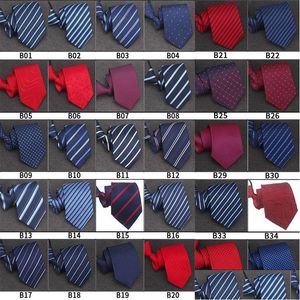 Brudgummen slipsar cummerbunds 100 stilar herr blixtlås slips grossist 8 cm bredd mans affärskvinnor slips förhandbunden randig brudgum parti dhhuo