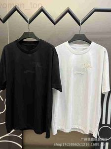 Erkek Polos Designer Yüksek Versiyonu Yeni Mektup Yama İşlemeli Baskı Ins Trendy Çift P Rahat Gevşek Kısa Kişili T-Shirt I9Z3