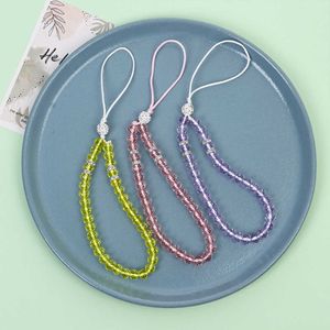 Cell Straps Charms New Colorful Anti-Lost Chain Artificial Crystal Hang Rope Mobile Strap Lanyard Cell Case Hanging Cord