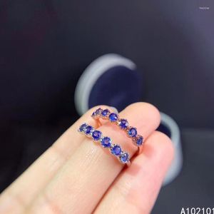 Cluster Rings KJJEAXCMY Fine Jewelry S925 Sterling Silver Inlaid Natural Sapphire Girl Lovely Ring Support Test Chinese Style Selling