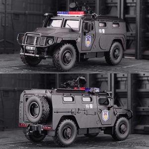 Diecast Model Cars Russian Tiger Alloy Armored Car Model Diecasts Metal Toy Tigers Explosion Proof Car Model Sound and Light Kids Gifts R230807