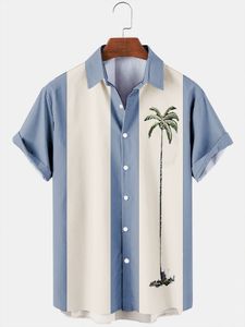 Mäns casual skjortor hawaiian skjorta män sommar 3d kokosnöt träd tryckt semester kort ärm toppar tee överdimensionerad blus casual klänning 230807