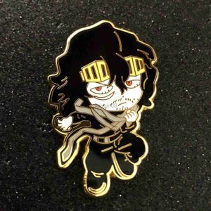 Pins Brooches Cute Aizawa Shota Eraser Hard Enamel Pin Fashion Cartoons Aizawas Teacher Metal Brooch Jewelry Anime My Hero Academias Fans HKD230807