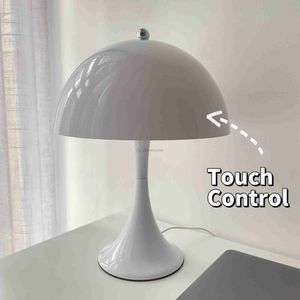 Nordisk svamp LED -bordslampa Modernt sovrum sovlampa nattljus heminredning skrivbord lampbord konst beröring kontroll USB -belysning hkd230807