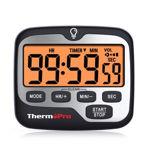 Zamanlayıcılar Thermopro TM01 Arka Işık 4 Alarm Hacmi Saat Fonksiyonu Sayma Sayım Mutfak Mutfak Zamanlayıcısı 230804