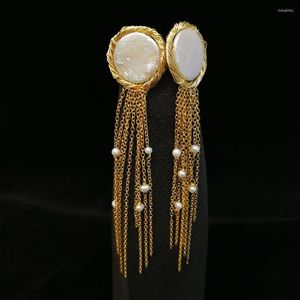 Dangle Earrings ZHIXI Genuine Natural Freshwater Baroque Pearl Gold Filled Handmade Vintage Tassel For Women Fine Jewelry E526