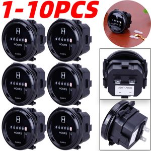 Timers 12v 24v 36v Hour Meter for Marine Boat Engine 2" Round Waterproof Gauge Moto Car Trucks Mechanical Hour Meter Counter Timer 230804