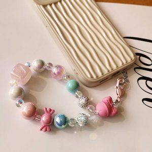 Cell Straps Charms Mobile Strap Cute Camera Strap Loss Prevention Strap Women's Cute Candy Square Ball Strap Mobile Lanyards