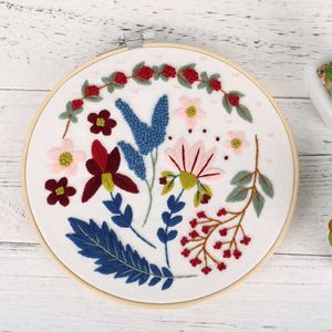 Kinesiska stilprodukter blommor broderi DIY Nålverk HUNDESPLANT NEDLECRAFT för nybörjare Cross Stitch