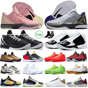 2024 Mamba 6 Sapatos de basquete Homens Hot Dark Knight Protro Grinch Mambacita Alternate Bruce Lee Think Pink Mans Womans Outdoor Sneakers Sports Trainers