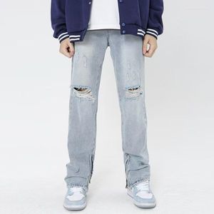 Мужская джинсовая одежда вымыта базовая улица, разорванная ретро -дизайн y2k Streetwear Fashion Luxury Casual 5083