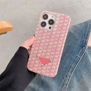 Designer iPhone 14 Case Actions For iPhone 14Pro 14Plus 14Promax 7 8 7p 8Plus Luxury Weave Print Phonecase 13 13Pro Max 12 11