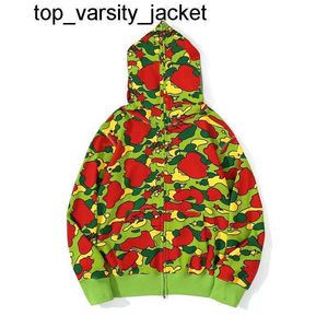 NYA 23SS DESIGNER MENS KVINNA HOUDIE POPULÄRA HEALL Mönster Sportkläder Camouflage Zip Up Womens Mens Jacket Size S-xxxl Hoodie