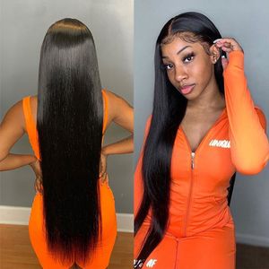 13x4 Straight Lace Front Wigs Peruvian Straight Lace Closure Wigs for Women HD Transparent Lace Frontal Human Hair Wigs