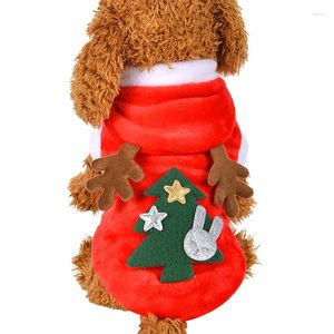 Abbigliamento per cani Vestiti per cani di Natale Gatti piccoli Costume da Babbo Natale Kitten Puppy Outfit Felpa con cappuccio Pullover Accessori per abbigliamento per animali domestici caldi