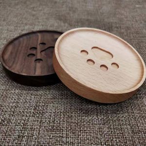 Table Runner Bear's Mat 2 Color Coasters Japan Style Woodisolation Pad Tea Cup Holder Solid Wood Coffee Mugg