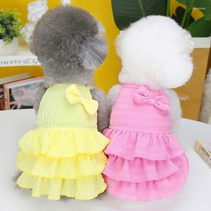 Dog Apparel Puppy Dress Pets Candy Layered Skirt Summer Pet Clothes Princess Dresses For Small Medium Cat Bowknot Skirts Costume Pug