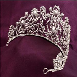 Lyxig glänsande brud tiaras krona för brud 2020 billig blingbling strass pärlor billiga mode kvinnor headpiece223p