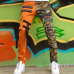 Jeans da uomo 2023 High Street Pantaloni larghi dritti e larghi Pantaloni in denim con cuciture oversize Pantaloni casual hip-hop alla moda