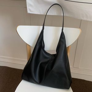 Abendtaschen Große Kapazität Damen Einkaufstasche mit Clutch Geldbörse Weiches Pu-Leder Damen Schulter Einfarbig Weibliche Reisehandtaschen