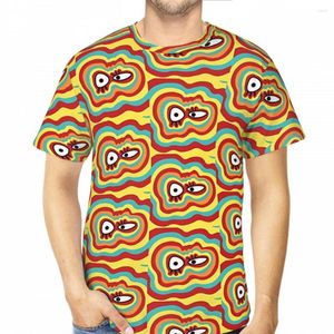 Männer T Shirts Silly Face 3D Druck Polyester T-shirt Augen Muster Männer Kurzarm T-shirt Harajuku Streetwear Tops