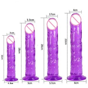 Massager Dildo Enorme Penis Zuignap Realistische Strapon Grote Dildo's Jelly Gode voor Vrouw Koppels Vagina Anale Plug Volwassene