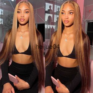 Human Hair Capless Wigs 32 34 36 Inch 13x6 HD Lace Front Wigs Human Hair Highlight Straight 13x4 Lace Frontal Wig Glueless Preplucked For Black Women x0802
