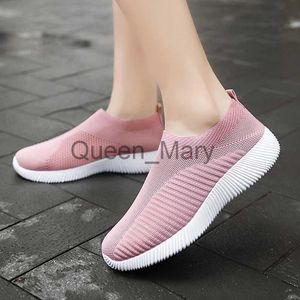 Dress Shoes Women's Shoes Knitting Sock Sneakers Women Spring Summer Slip on Flat Shoes Women Plus Size Loafers Flats Shoes Walking Famale J230807