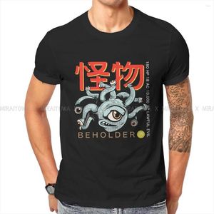 Camisetas Masculinas DnD Game Man TShirt Beholder Camisa Distintiva Gráfico Tendência Streetwear