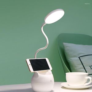 Bordslampor Lamp LED USB laddningsbart klipp på ögonskydd Lärande barns sovrum skrivbordspenna ner batteri 3500mAh