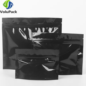 Kvällspåsar 100 st högkvalitativt aluminiumfolie mylar kaffelagringspåsar Stå upp värmeförsegling av zip -lås påsar Eco Lukt Proof Packaging PAGS 230808