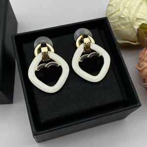 Fashion Designer Women Letter C Pendants Geometry Inlay Earrings Wedding Jewelry Party Gift Jewelry