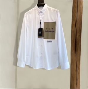 Camisa social masculina de grife para cavalheiros, camisas formais de negócios, moda casual, camisa de manga comprida