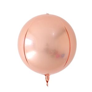 Moda 20 pçs Rosa Ouro Prata 4D Grande Esfera Redonda em Forma de Balões Foil Chá de Bebê Decorações de Festa de Aniversário Bola de Ar