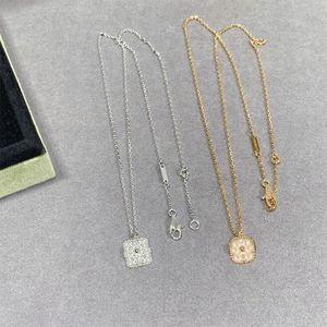 Diamond Clover Necklace Mini Diamond Pendant Women 925 Silver Chain Simple Stylish Classy Jewelry with Gift Box