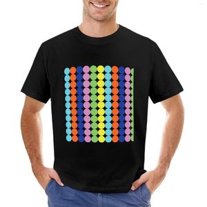 メンズタンクトップカラーサークルパターンTシャツクイック乾燥夏のTシャツ男性コットン