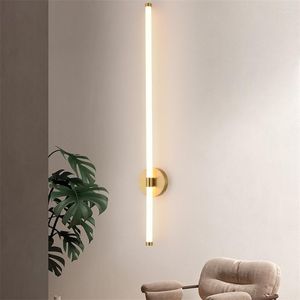 Vägglampor modern lång ledning ljus hela stolpen kan upp enkla vardagsrum dekor belysning sovrum lampa el sconces