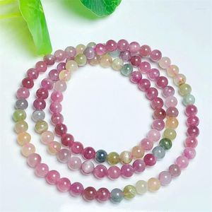 Strand Natural Tourmaline несколько кругов браслет Healing Fashion Reiki Crystal Fengshui Jewelry Gird День день рождения 1 шт 5 мм