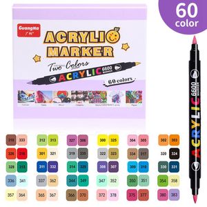 Malstifte 846036 Farbe Doppelpinsel Acrylfarbe Kunstmarkierungsset für Kalligraphie Schriftzug Stift Graffiti für Stein Schuhglas 230807